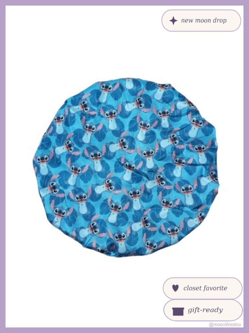Stitch Satin Bonnet Cap Band Officially Licensed Disney